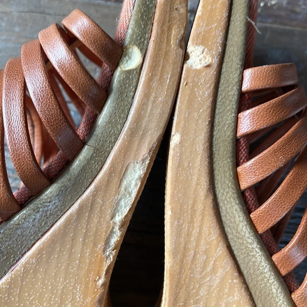 Vintage‎ CELINE soft soled strap wedge sandals